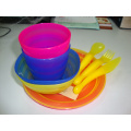 PP Tableware Set Outdoor Plate Cup Knife Spoon Child Kitchen Kids